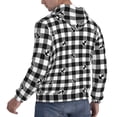 thumbnail image 6 of Daiia Anchor Black Tartan Plaid for Men's Fashion Hoodies & Sweatshirts with Kangaroo Pocket Hooded Sweatshirt Breathable & Moisture Wicking-Small, 6 of 7