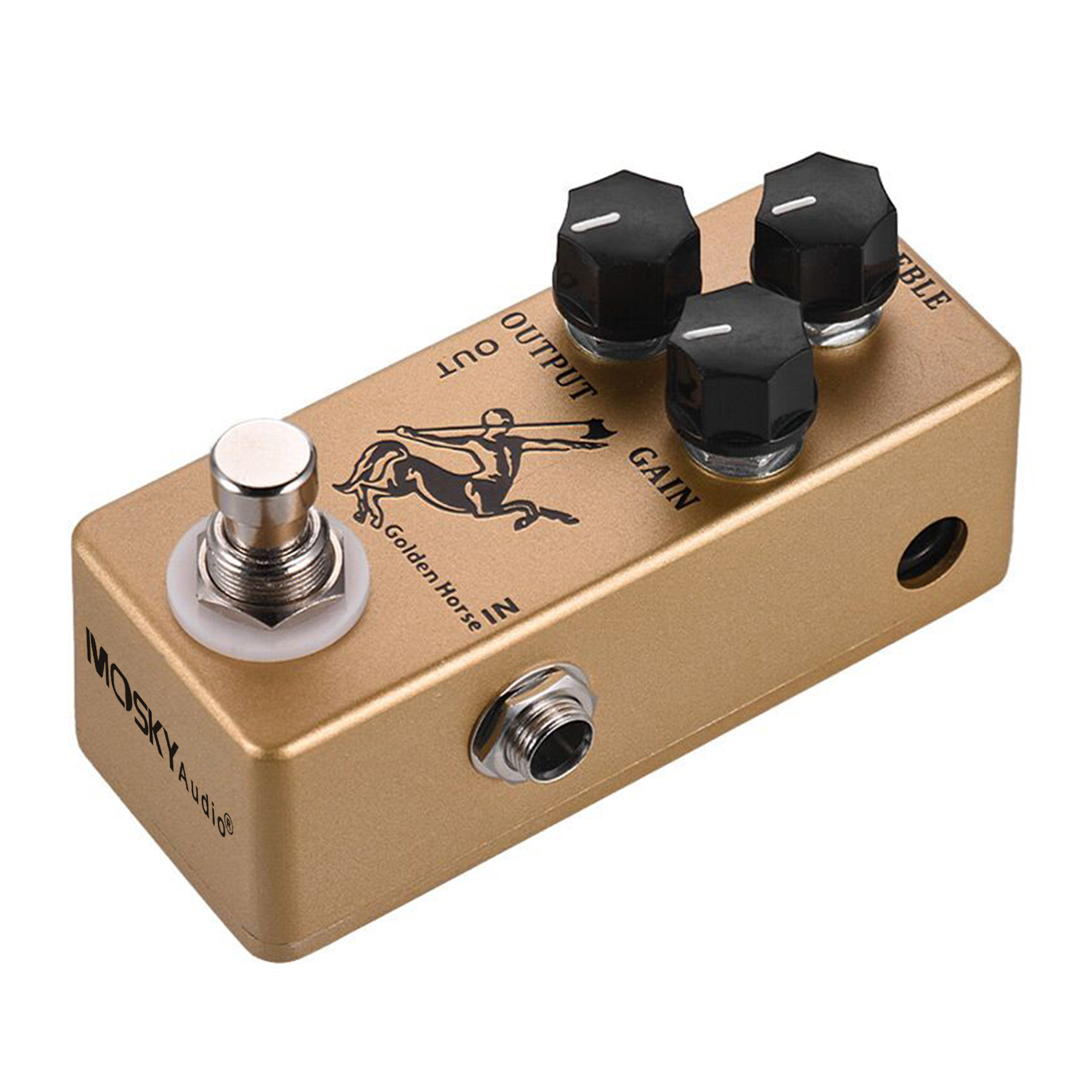 MOSKYAudio Golden Horse Guitar Overdrive Effect Pedal Full Metal Shell True Bypass
