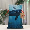 thumbnail image 5 of Xecao Ocean Dolphin Fish School Print Burlap Gift Bags with Drawstring and Gift Tags, Gift Bags, Burlap Bags, Jute Bags for Party, Christmas, DIY Craft Bags-Medium, 5 of 9