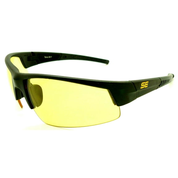 Shooter's Edge Z87.1 Safety Shooting Glasses Contrast Yellow lens Black frm