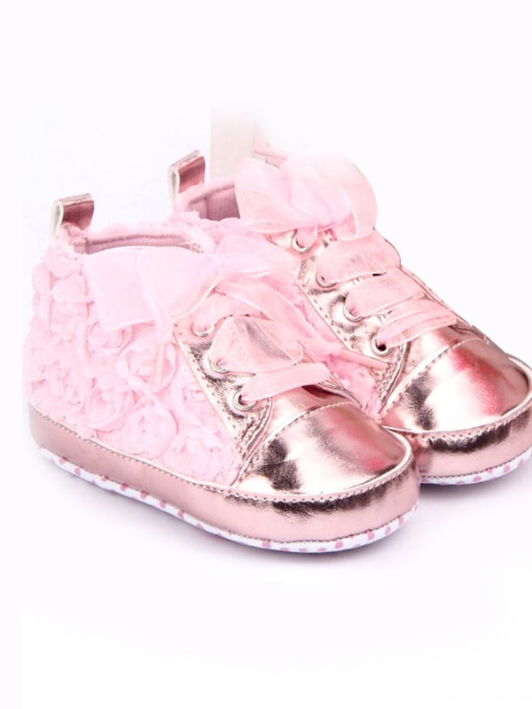 Baby Girls Kids Lace Up Flower Boots 