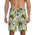thumbnail image 2 of Rocae Bees and Flower for Men's Soft Sleep Pajama Shorts, Waistband and Pockets, 2 of 9