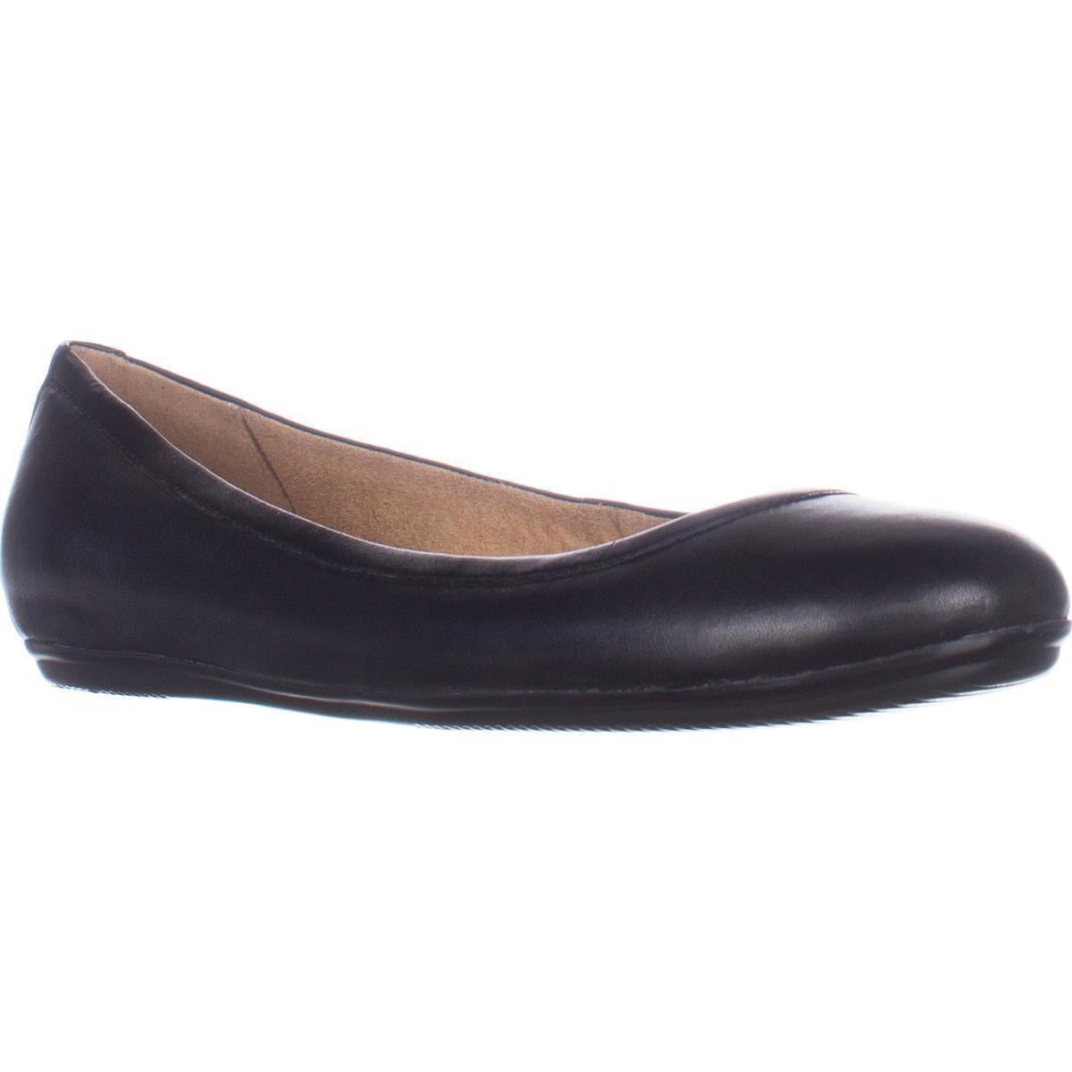 Womens naturalizer Brittany Round Toe Ballet Flats, Black Suede ...