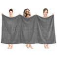 thumbnail image 1 of Toalla de baño American Soft Linen gris oscuro 100% algodón 40x80 cm, 1 of 9