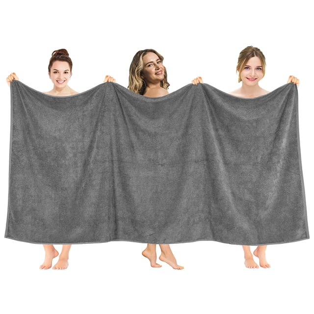 Toalla de baño American Soft Linen gris oscuro 100% algodón 40x80 cm