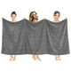 thumbnail image 1 of Toalla de baño American Soft Linen gris oscuro 100% algodón 40x80 cm, 1 of 9