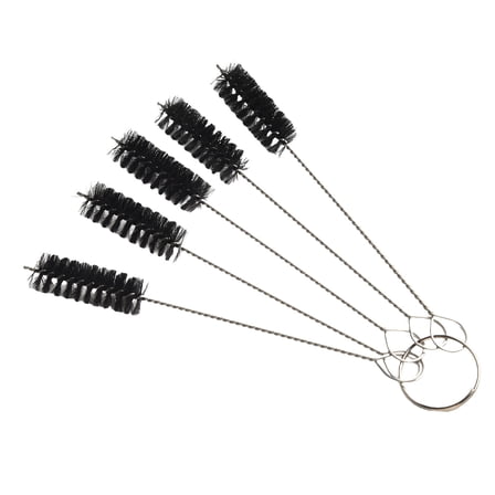 BUYISI 5pcs Round Pipe Tube Cylinder Bores Cleaning Wire Brush Set Nylon -Tobacco Cleaning Brushes Set Accessory
