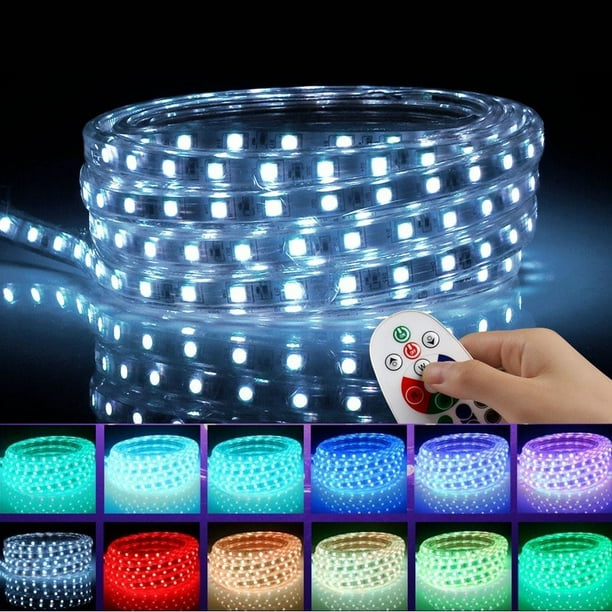 images Led Light Strips Walmart In Store 50ft 15m 900led waterproof rgb multicolor changing flexible led rope lights tv backlight tape strip light kit with 24key ir remote control 4 light