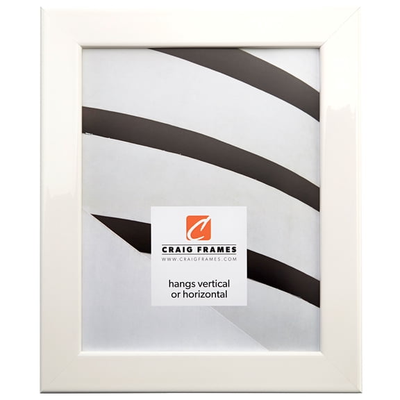 Craig Frames Bauhaus 125, 22x28 inch Picture Frame, Glossy White