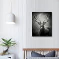 thumbnail image 3 of Creowell Canvas Wall Art Painting Black And White Abstract Deer Picture For Living Room Animals Pictures Photo Prints On Canvas for Home Modern Decoration Framed Ready to Hang (16x20in), 3 of 3