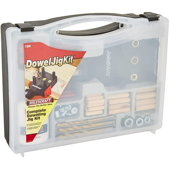 Milescraft 1309 DowelJigKit - Complete Doweling Kit with Dowel Pins and Bits