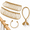 Gold-brown-24, variant on Black 24 Count Nylon Reusable Twist Garland Ties for Banisters and Decor