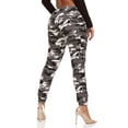 thumbnail image 1 of V.I.P. JEANS Cute Cargo Mid Waisted Jogger Skinny Drawstring Grey Camo Plus Size 1XL, 1 of 2