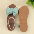 thumbnail image 6 of Pandaie Flat Sandals for Women Open Toe Bowknot Summer Beach Shoes Ankle Strap Comfortable Orthopedic Cork Footbed Slides Green 8.5, 6 of 9