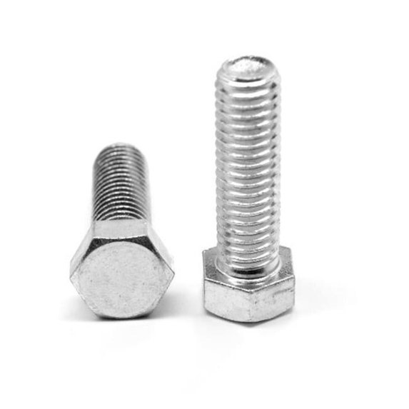 ASMC Industrial 0.38in. -16 x 6 in. - FT Coarse Threaded A307 Grade A Hex Tap Full Threaded Bolt, Low Carbon Steel - Zinc Plated - 125 Piece