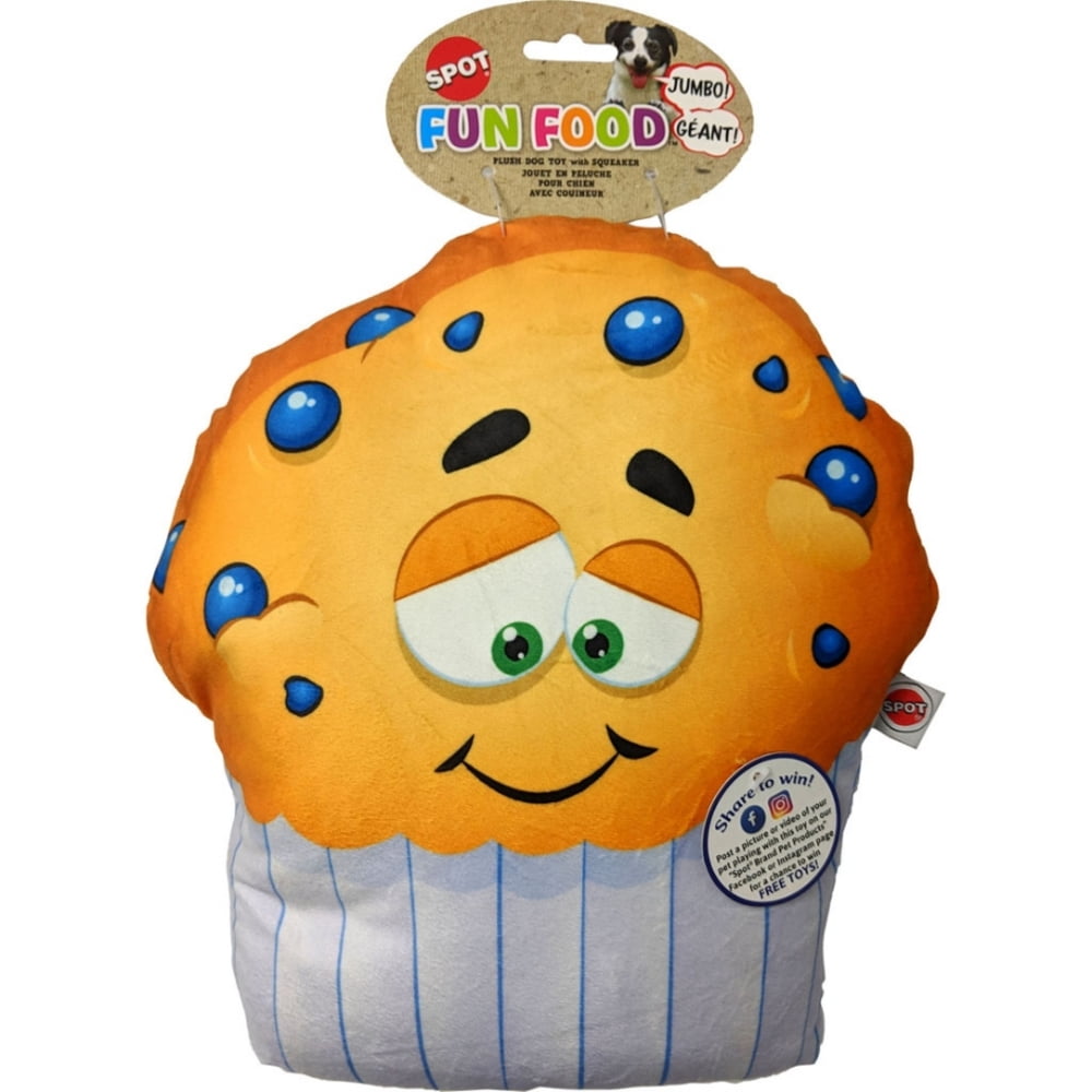TopDawg 39101 11 in. Fun Food Jumbo Muffin Plush Toy, Assorted Color
