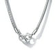 thumbnail image 1 of Studded Chain Necklace, Moments Compatible Charms & Pendants, Sterling Silver, 17.7 inches, Not a Gemstone, 1 of 3