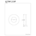 thumbnail image 2 of Kingston Brass K173M1F Kingston Brass K173M1F Shower Arm Flange for K173M1  Chrome, 2 of 2