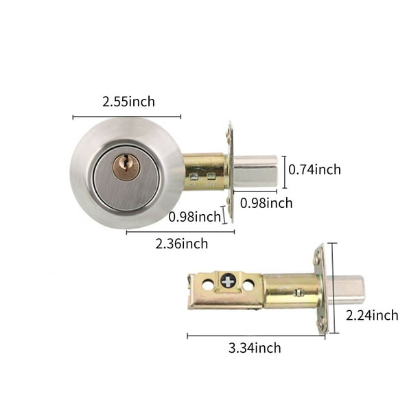 Door Knob Lockset with 3 Keys Handle Bedroom Bathroom Handle