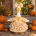 thumbnail image 3 of AYktou Fall Porch Geese Outfits for 23In Goose Statue, Farmhouse Halloween Thanksgiving Decor Cake Print Dress with Bow Headband, Lawn Goose Costumes Harvests Garden Goose Clothes for Yard Display, 3 of 8