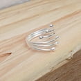thumbnail image 2 of 925 Sterling Silver Adjustable Multi-Strand Wrap Ring – Handmade Boho Statement Ring for Women – Unique Layered Band Gift, 2 of 10