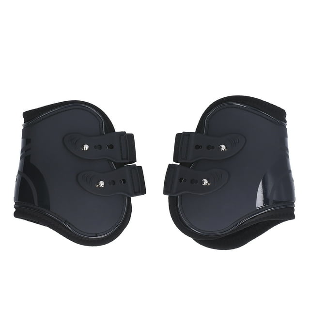 Ensemble de Bottes de Tendon de Cheval, Protection de Tamponnement Précise PU Shell de Botte de Cheval Sangles Ouvertes Réglables pour les Chevaux