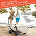 thumbnail image 6 of Cuddy 40 QT Floating Cooler and Dry Storage Vessel with Cuddy Crawler Wheel Kit - White, 6 of 7