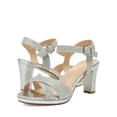 thumbnail image 4 of Sandalias de Tacón Grueso Plateadas Brillantes para Mujer DREAM PAIRS 8 cm, 4 of 6