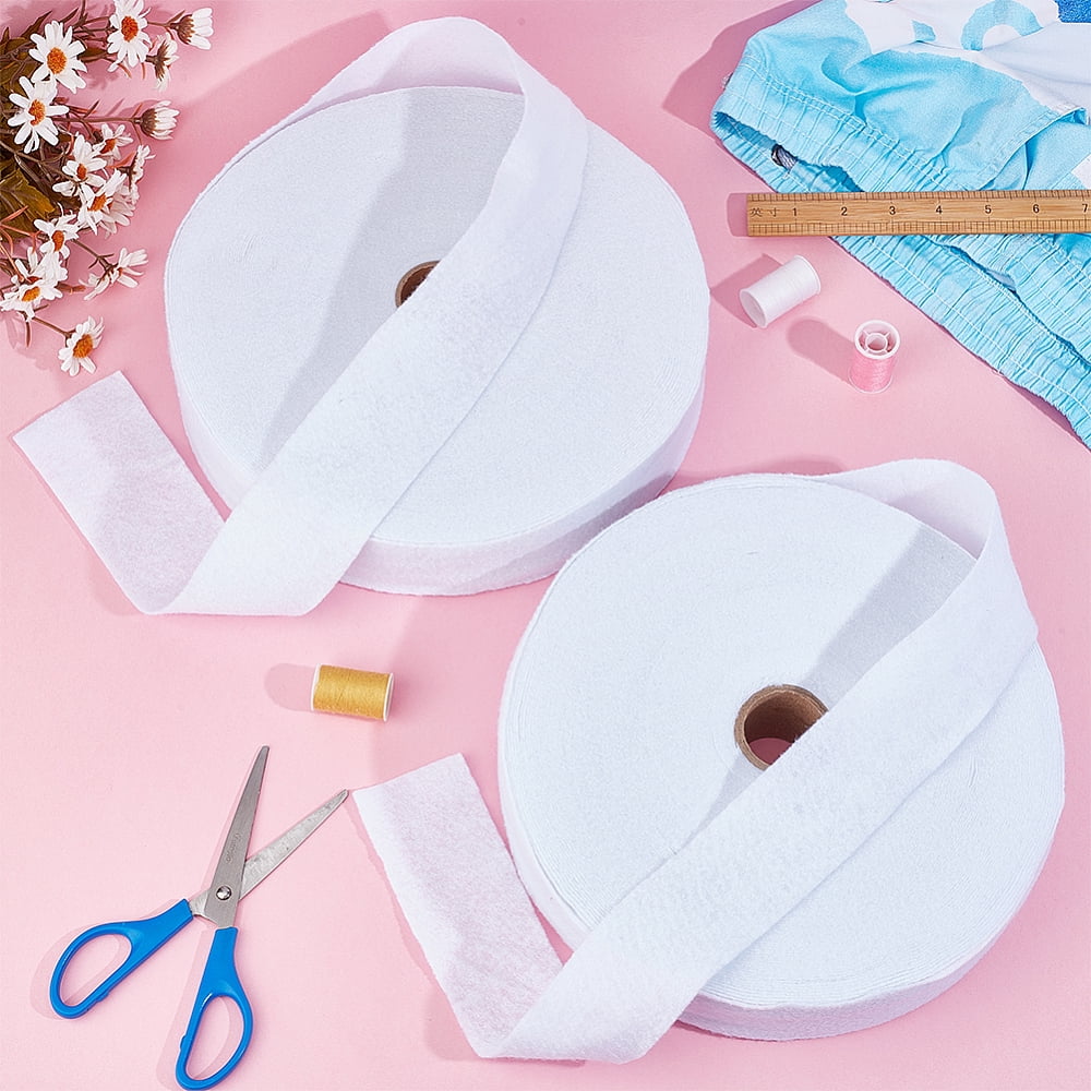 2 Rolls 2 Size White Jelly Roll Batting Strip Polyester Cotton Blend Batting Upholstery Roll for Jelly Roll Rugs Rug Throw Rugs Purses Total 98.4