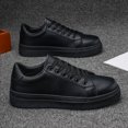thumbnail image 4 of Men's Breathable PU Sneakers with EVA Cushioning Insole & Anti-Slip Sole - Low-Top Lace-Up Sneakers Suitable for Gym, Office, Casual Wear - All-Season Round Toe Durable Design for Active Lifestyle, 4 of 9