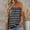 Black, variant on Uinagy Women's Striped Printed Elastic Casual Loose Comfortable Tube Top T-Shirt Vest Top