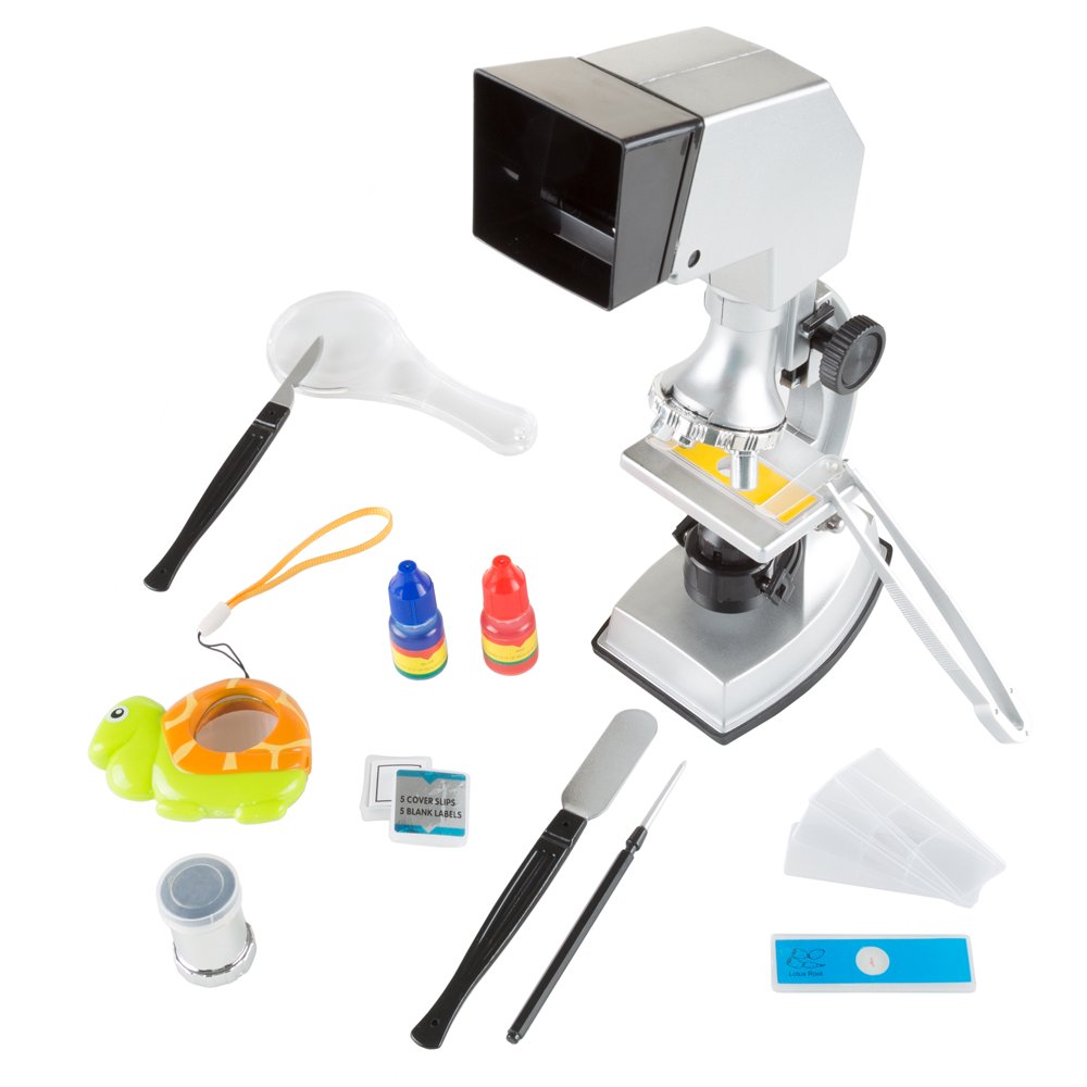 Microscope for Kids, 18 Piece Educational Science Set by Hey! Play