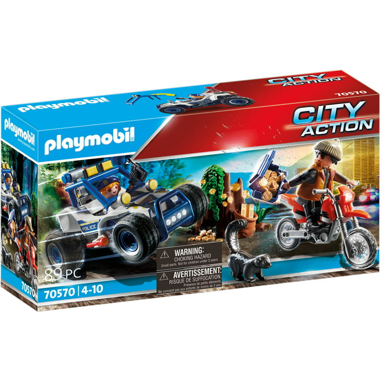 PLAYMOBIL Police off-Road Car with Jewel Thief Action Figure Playset 