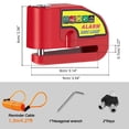 thumbnail image 2 of Alarma de Freno de Disco Impermeable de Seguridad para Motocicleta Scooter Rojo con Sonido de 110dB, 2 of 7