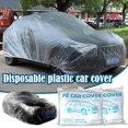 thumbnail image 2 of 3Pack Universal Plastic Car Cover, Disposable Waterproof Dustproof Full with Covers,Plastic Car Cover Elastic Full V4S3, 2 of 8