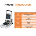 thumbnail image 5 of Sandwich Panini Press Grill comercial, tostadora antiadherente de 800 W Panini Press Grill que hace la máquina Comercial de acero inoxidable, calentamiento rápido Fácil de limpiar con temperatura, 5 of 5