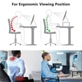 thumbnail image 4 of Soporte para monitor WALI STT003, elevador ajustable para computadora portátil, negro, 4 of 8
