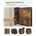 thumbnail image 6 of NTGFU 6 Storage Cubes, Cube Storage Bins with Handles, Closet Organizers for Shelves, 13x13x13 Inches, Fit Cube Storage Unit for Bedroom Living Room, Rustic Brown, 6 of 6