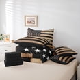 thumbnail image 6 of Manfei Vintage Us Flag 7-Piece Twin Bedding,Retro Farmhouse Lodge Cabin Bedding Comforter Set,Brown,Black Reversible, 6 of 7