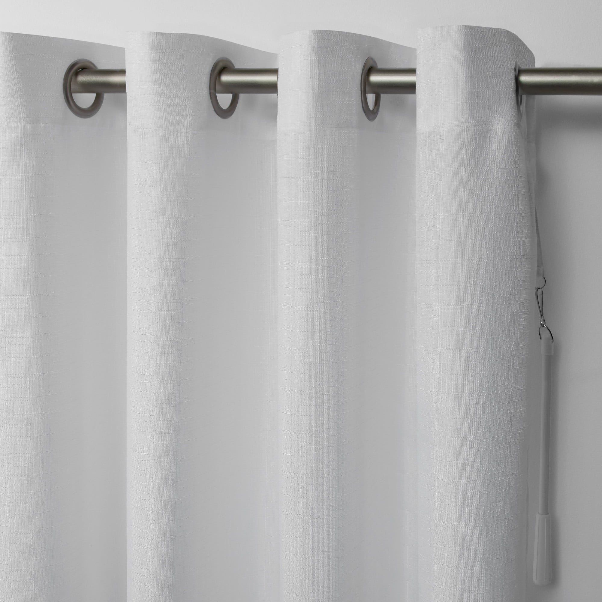 Exclusive Home Curtains Loha Patio Grommet Top Single Curtain Panel, 108X84, Winter White