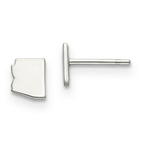 ICE CARATS 925 Sterling Silver Az Small State Post Stud Ball Button Earrings Travel Fine Jewelry Ideal Gifts For Women Gift Set From Heart