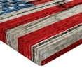 thumbnail image 2 of Ambesonne American Fitted Sheet, Fourth of July Theme, Twin Size, Blue Red Beige, 2 of 3