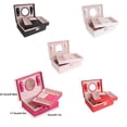 thumbnail image 4 of sweethay Caja de joyería Cajas de paquete de de terciopelo Compartimiento de cuero Soporte de almacenamiento Anillos Collar Pendientes Cuentas Ropa, zapatos y accesorios Miscelánea Rosa claro, 4 of 6