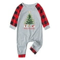 thumbnail image 3 of Odeerbi Christmas Pajamas for Family Holiday Plaid Long Sleeve Family Christmas Pajamas Matching Sets Infant Plaid Printed Loungewear Top Pants Set Two-Piece Sleepwear Xmas PJs Set Red, 3 of 5