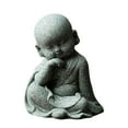 thumbnail image 2 of Bandeja de té china Escultura Decoraciones Estatuilla de monje Estatua de Buda Miniatura para mesa Meditación Decoración Accesorios al aire , Macarena  Monje Estatua de Buda, 2 of 8