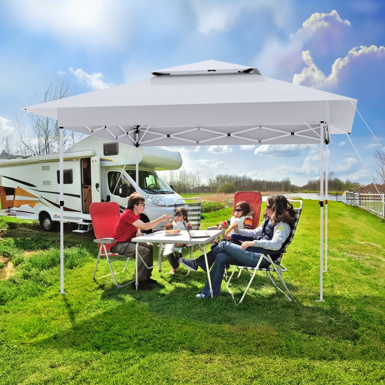 LAZY BUDDY 12x12 Pop Up Canopy Tent Heavy Duty Outdoor Shelter