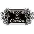 thumbnail image 2 of Welcome to My Garden Metal Wall Art Decor Gunmetal Color Wall Hanging Sign Decor Silhouette Wall Art for Home Garden Hotel Office Wall Christmas Festival Decoration Gift 5.9×11.8", 2 of 8