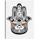 thumbnail image 1 of Cuadro Decorativo - Gato hamsa Jr  Impresión en canvas, estrechado., 1 of 2