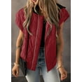 thumbnail image 3 of SHEWIN Puffer Vest for Women Cropped Hooded Zip Up Quilted Sleeveless Jackets Fall Lightweight Coat with Pockets, 3 of 10