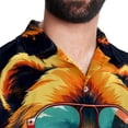 thumbnail image 5 of Vintage Bear Men's Short Sleeve Beach Shirts, Casual Printed Button Down, Summer Unisex Spread Collar Tops, 5 of 6